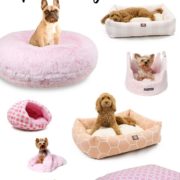 pink dog beds